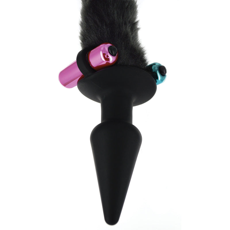 Black Cat Tail Anal Plug and Mask Set-Bondage & Fetish Toys-OUR LAVENDER