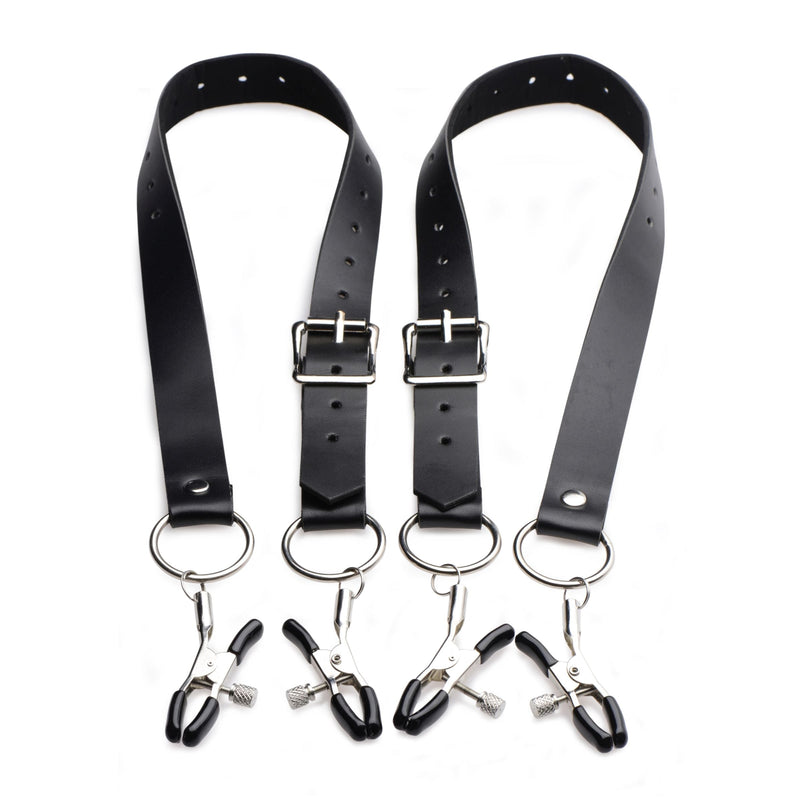 Spread Labia Spreader Straps With Clamps-Bondage & Fetish Toys-OUR LAVENDER