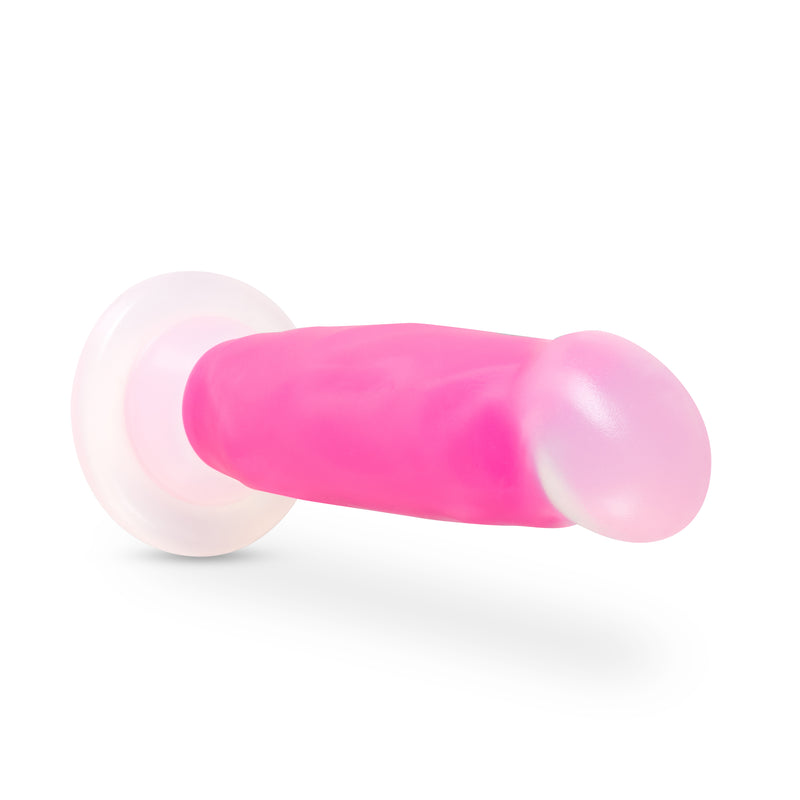 Neo Elite Glow in the Dark - Marquee - 8 Inch Silicone Dual Density Dildo - Neon Pink-Dildos & Dongs-OUR LAVENDER