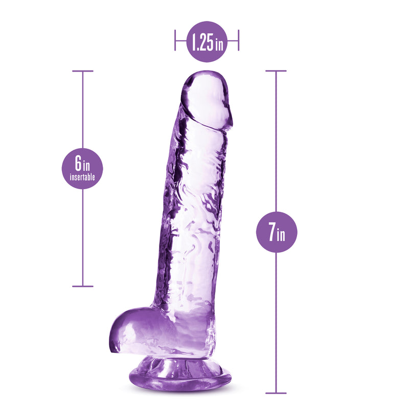Naturally Yours - 7 Inch Crystalline Dildo - Amethhyst-Dildos & Dongs-OUR LAVENDER