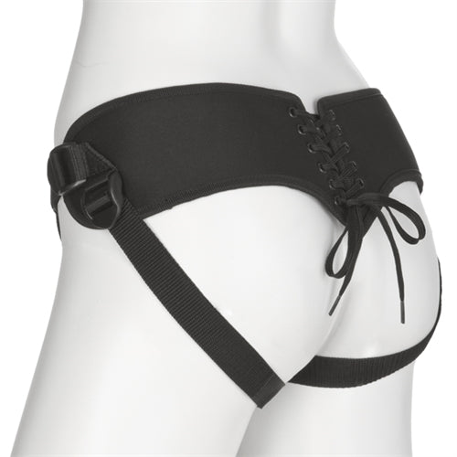 Vac-U-Lock Platinum Edition Corset Harness - Black-Harnesses & Strap-Ons-OUR LAVENDER