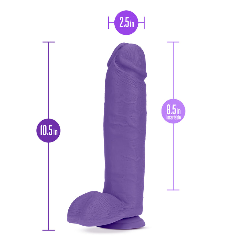 Au Naturel - Bold - Huge - 10 Inch Dildo - Purple-Dildos & Dongs-OUR LAVENDER