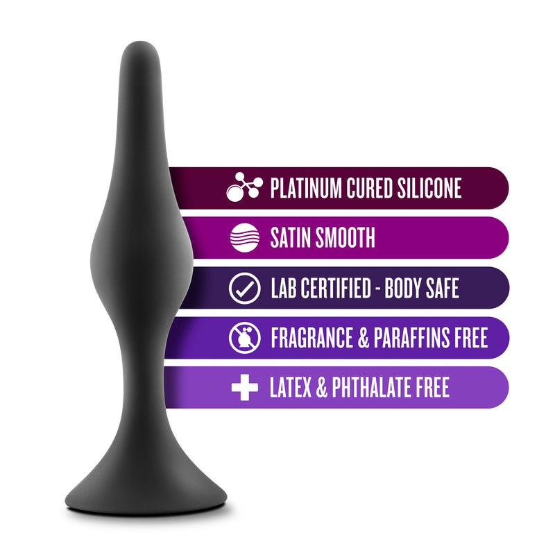 Luxe - Beginner Plug Medium - Black-Anal Toys & Stimulators-OUR LAVENDER