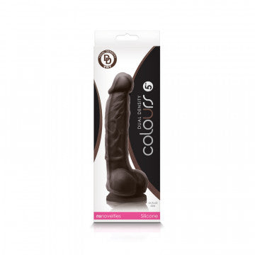 Colours - Dual Density - 5 Inch Dildo - Dark Brown-Dildos & Dongs-OUR LAVENDER