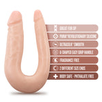 Dr. Skin Silicone - Dr. Double - 12 Inch Double Dong - Vanilla-Dildos & Dongs-OUR LAVENDER