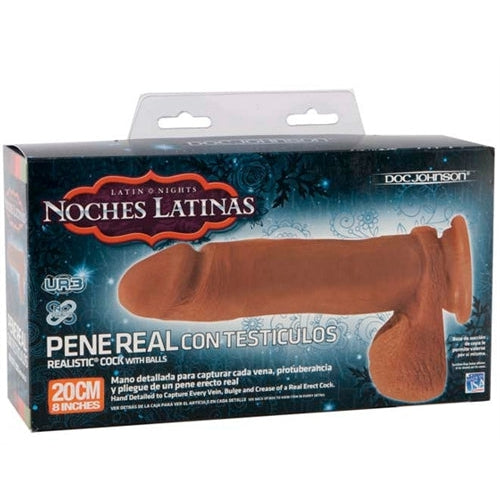 Noches Latinas - Ultraskyn Pene Real Con Testiculos - 8 Inch DJ5700-02