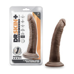 Dr. Skin Plus - 7 Inch Posable Dildo - Chocolate-Dildos & Dongs-OUR LAVENDER