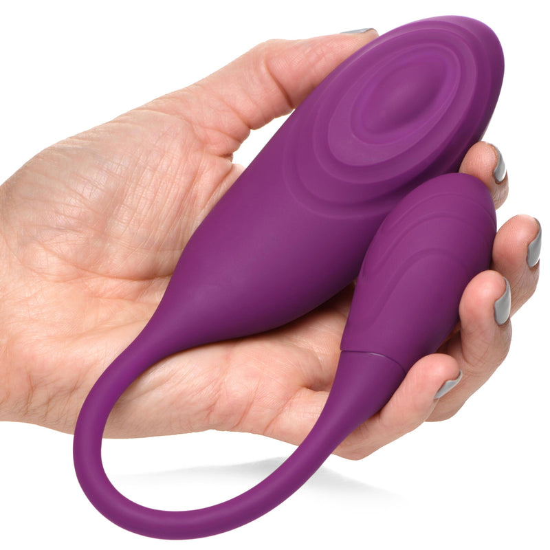 Slim Pulse 7x Pulsing Clit Stimulator and Vibrating Egg - Purple-Clit Stimulators-OUR LAVENDER