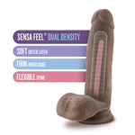 Au Naturel - 7" Sensa Feel Dildo - Chocolate-Dildos & Dongs-OUR LAVENDER