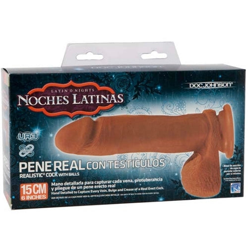 Noches Latinas Ultraskyn Pene Real Con Testiculos  - 6 Inch DJ5700-01