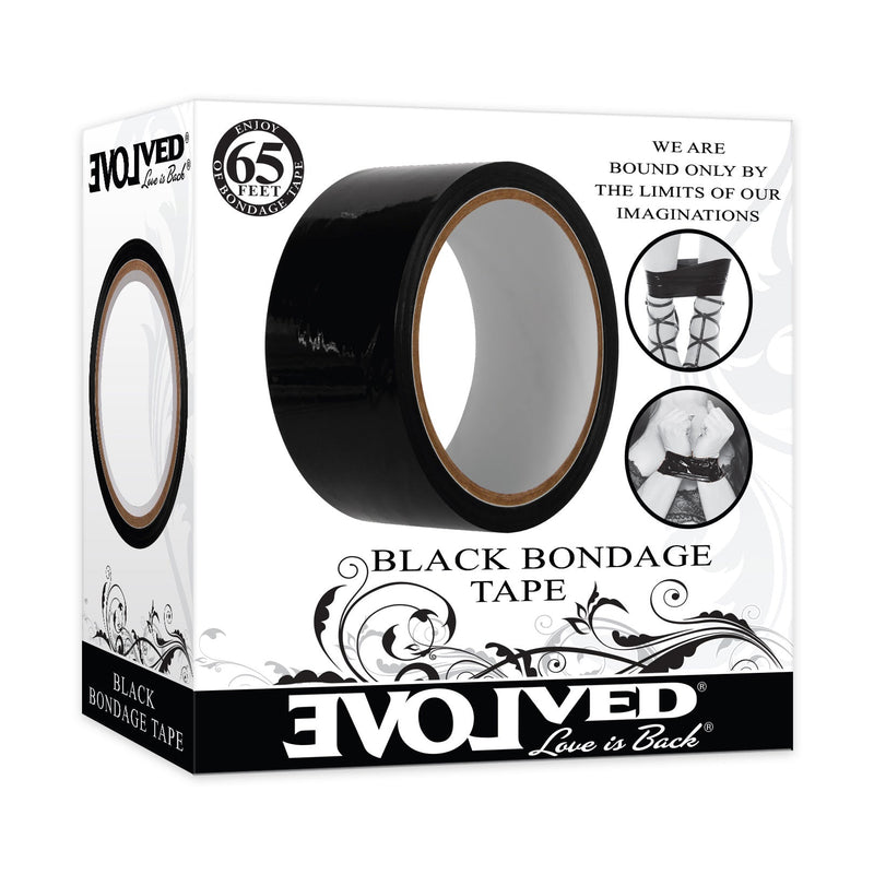 Bondage Tape - Black-Bondage & Fetish Toys-OUR LAVENDER