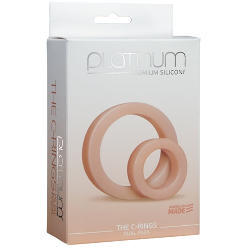 Platinum Premium Silicone - the C-Rings - White-Cockrings-OUR LAVENDER