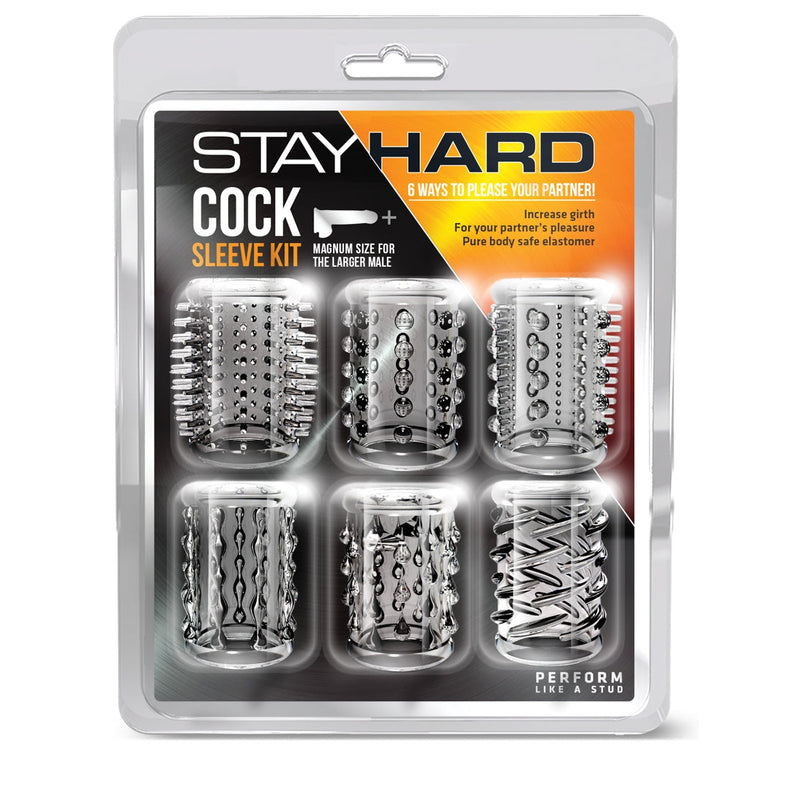 Stay Hard Cock Sleeve Kit - Clear BL-60612