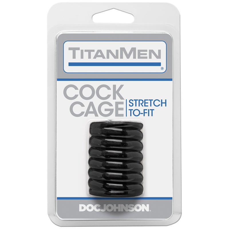 Titanmen Cock Cage - Black-Cockrings-OUR LAVENDER