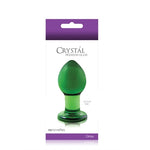 Crystal Premium Glass Plug - Medium - Clear Green NSN0701-28