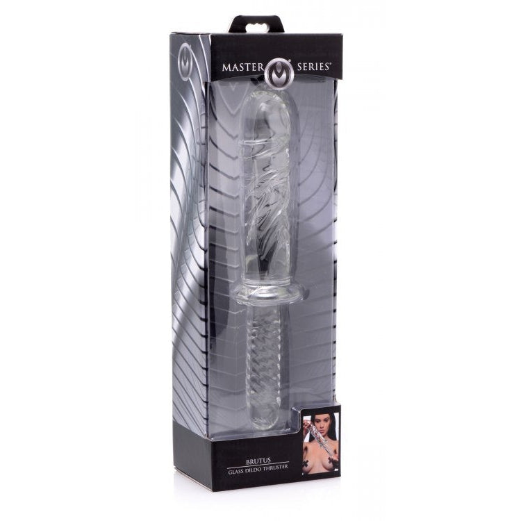 Brutus Glass Dildo Thruster - Clear-Dildos & Dongs-OUR LAVENDER