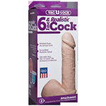 Vac-U-Lock 6 Inch Realistic Cock - White-Dildos & Dongs-OUR LAVENDER