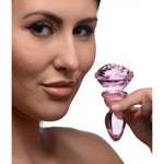 Pink Rose Glass Anal Plug - Small-Anal Toys & Stimulators-OUR LAVENDER