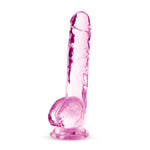 Naturally Yours - 8 Inch Crystalline Dildo - Rose BL-51500