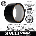 Bondage Tape - Black-Bondage & Fetish Toys-OUR LAVENDER