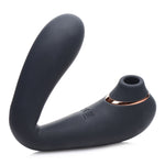Shegasm Pose 7x Bendable Suction Silicone Vibrator - Black-Clit Stimulators-OUR LAVENDER