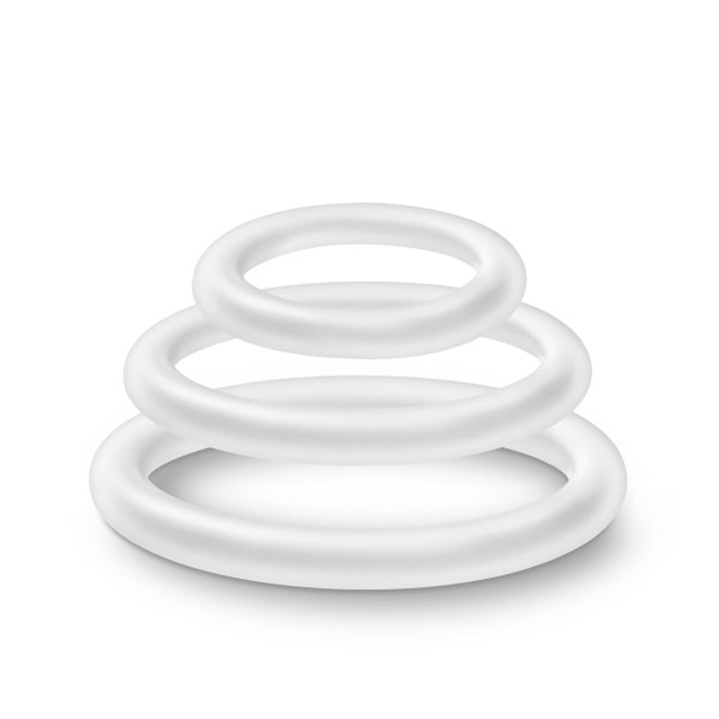 Performance - Vs4 Pure Premium Silicone Cockring Set - White-Cockrings-OUR LAVENDER