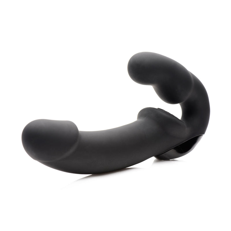 Urge Silicone Strapless Strap on With Remote - Black-Harnesses & Strap-Ons-OUR LAVENDER