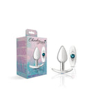 Cheeky Charms-Silver Metal Butt Plug Kit- Clear/teal-Anal Toys & Stimulators-OUR LAVENDER