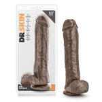 Dr. Skin Mr. Savage 11.5" Dildo With Suction Cup - Chocolate-Dildos & Dongs-OUR LAVENDER