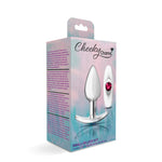 Cheeky Charms-Silver Metal Butt Plug Kit -Clear/bright Pink-Anal Toys & Stimulators-OUR LAVENDER