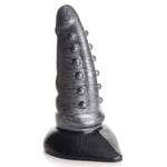 Beastly Tapered Bumpy Silicone Dildo - Silver-Dildos & Dongs-OUR LAVENDER