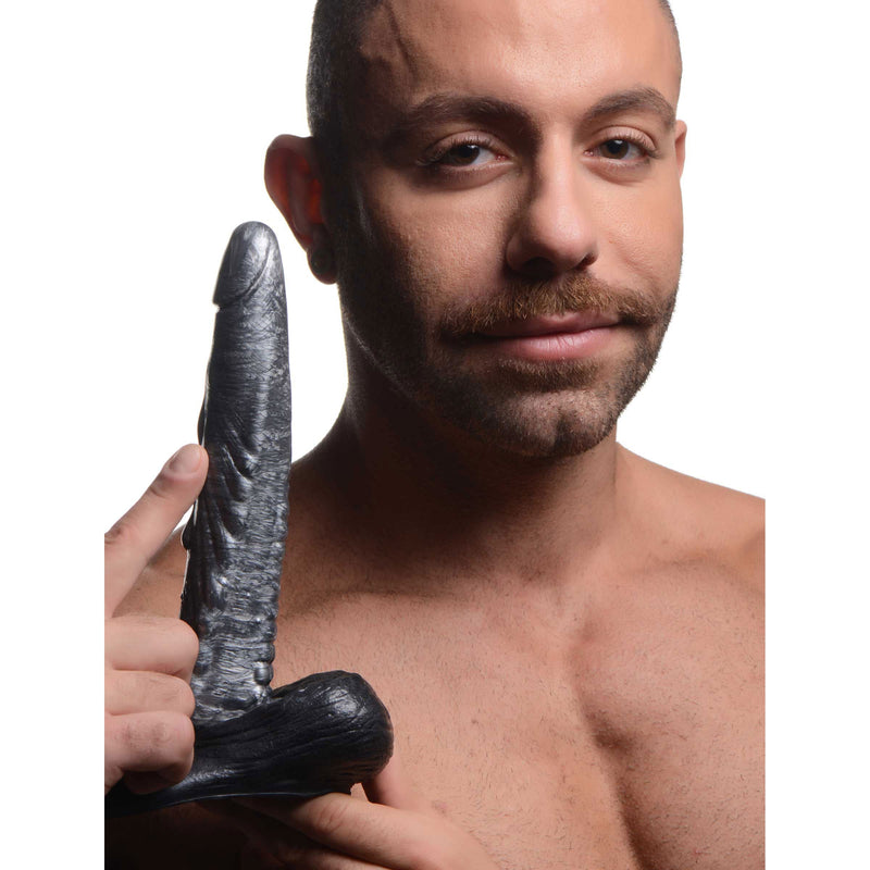 The Gargoyle Rock Hard Silicone Dildo - Silver-Dildos & Dongs-OUR LAVENDER