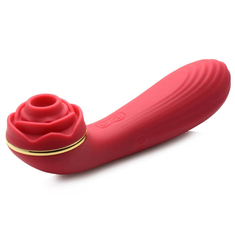 Bloomgasm Passion Petals 10x Suction Rose Vibrator - Red INM-AG924