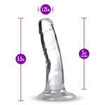 B Yours Plus - Hard N Happy - Clear-Dildos & Dongs-OUR LAVENDER