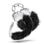 Temptasia - Plush Fur Cuffs - Black-Bondage & Fetish Toys-OUR LAVENDER