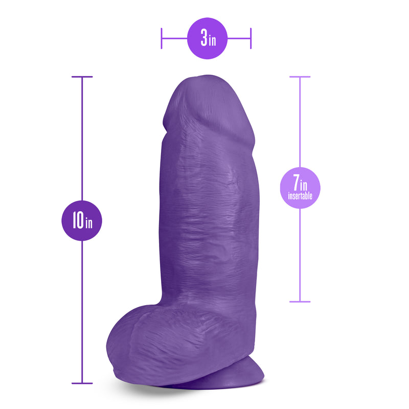 Au Naturel - Bold - Chub - 10 Inch Dildo - Purple-Dildos & Dongs-OUR LAVENDER