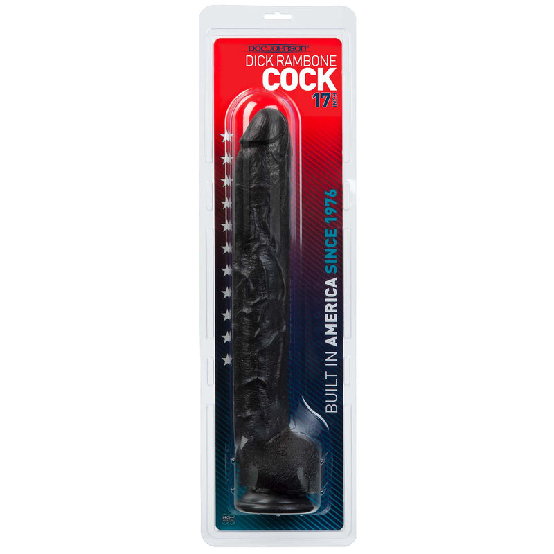 Dick Rambone Cock - 17 Inch - Black-Dildos & Dongs-OUR LAVENDER