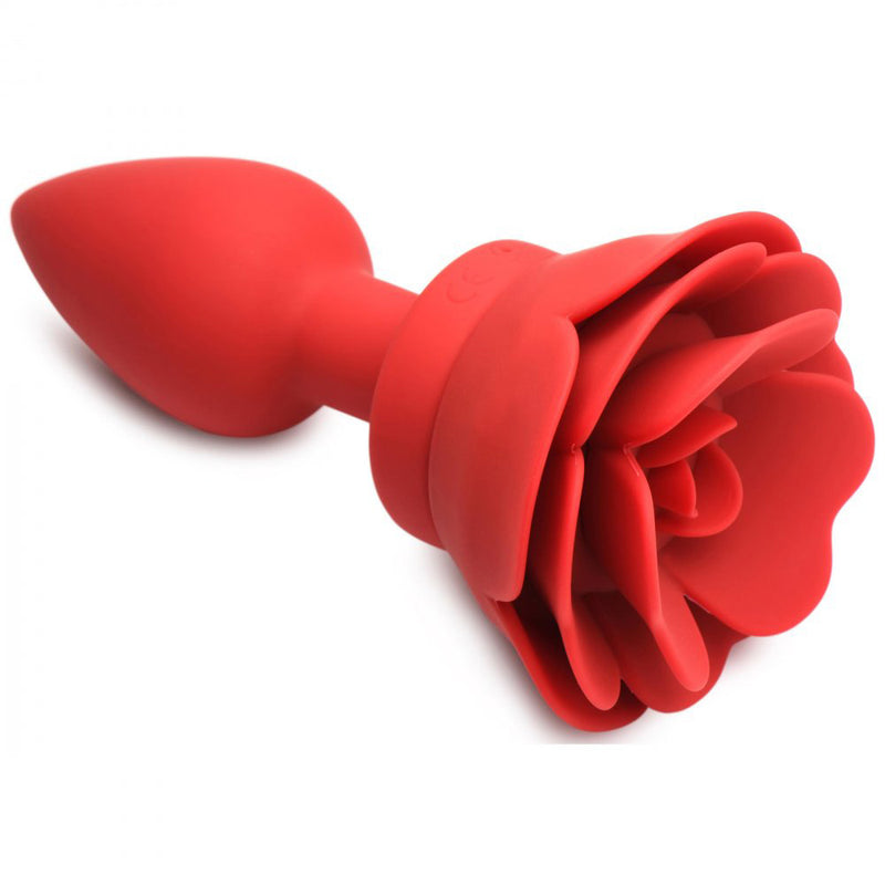 28x Silicone Vibrating Rose Anal Plug With Remote - Medium-Anal Toys & Stimulators-OUR LAVENDER