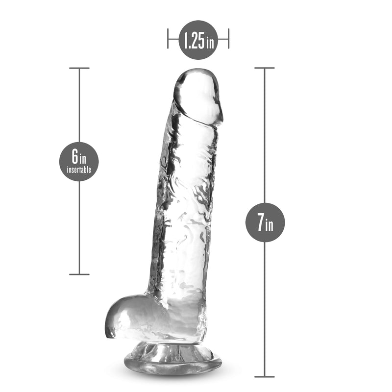 Naturally Yours - 7 Inch Crystalline Dildo - Diamond-Dildos & Dongs-OUR LAVENDER