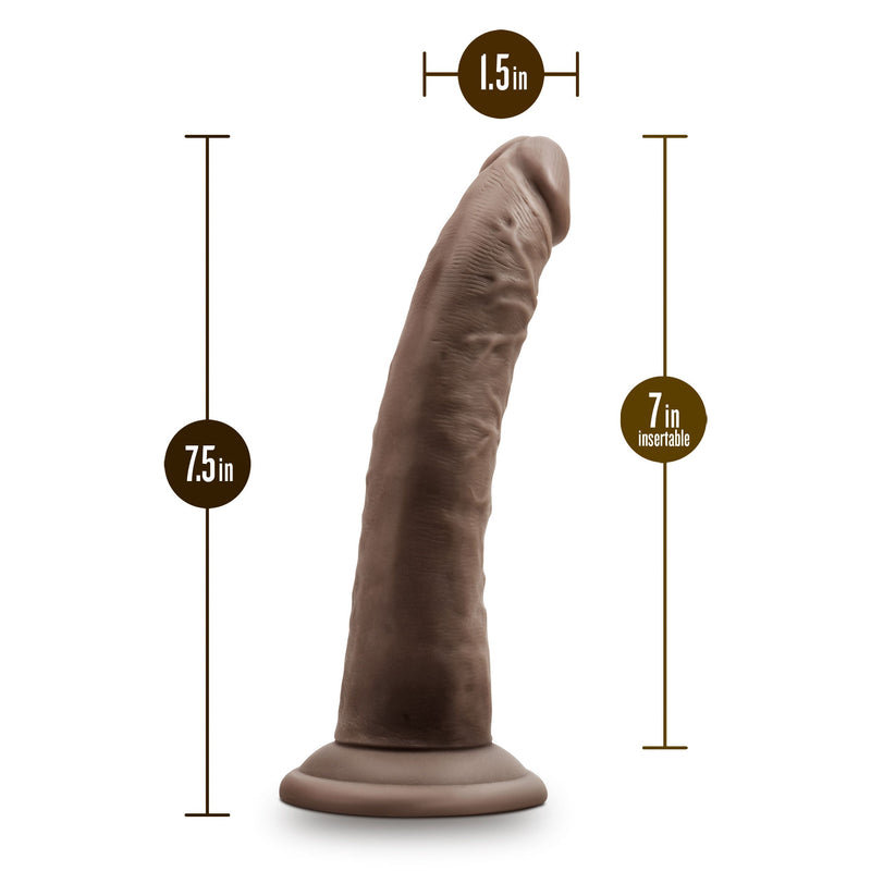 Dr. Skin Plus - 7 Inch Posable Dildo - Chocolate-Dildos & Dongs-OUR LAVENDER