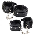 Hook Up 10 Piece Plush Bondage Set - Black-Bondage & Fetish Toys-OUR LAVENDER