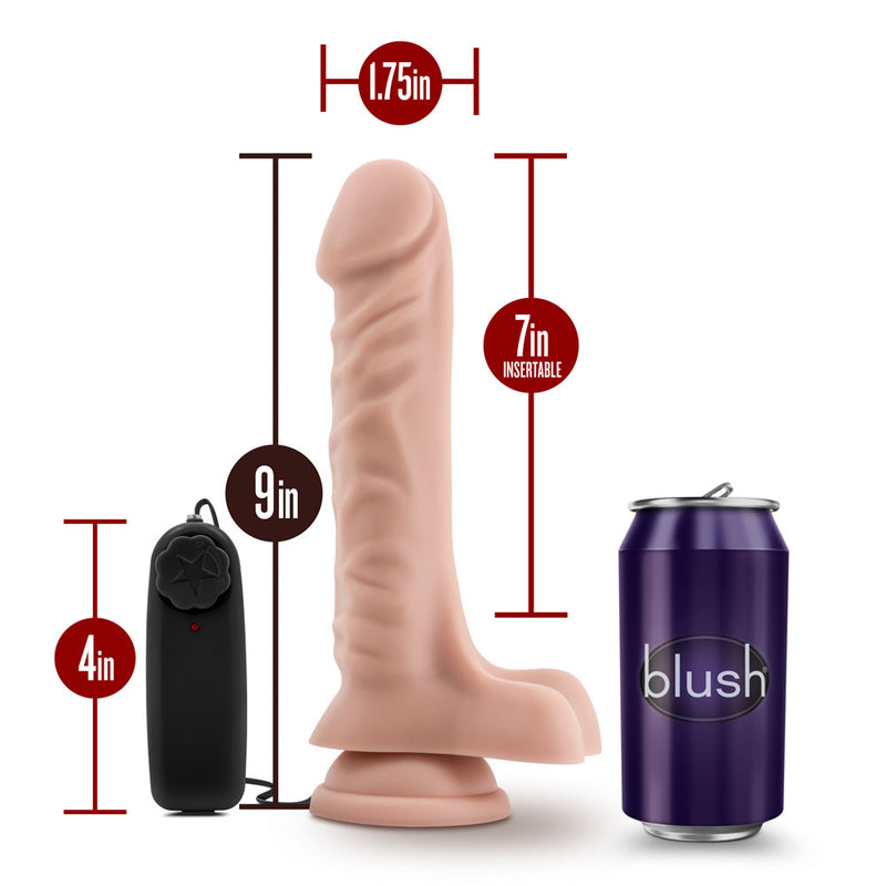 Dr. Skin - Dr. James - 9 Inch Vibrating Cock With Suction Cup - Vanilla-Vibrators-OUR LAVENDER
