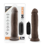 Dr. Skin - Dr. Throb - 9.5 Inch Vibrating Realistic Cock With Suction Cup - Chocolate-Vibrators-OUR LAVENDER