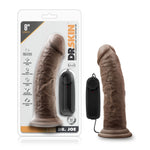 Dr. Skin - Dr. Joe - 8 Inch Vibrating Cock With Suction Cup - Chocolate-Vibrators-OUR LAVENDER