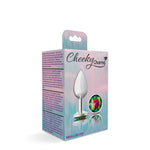 Cheeky Charms-Silver Metal Butt Plug- Round-Rainbow-Small-Anal Toys & Stimulators-OUR LAVENDER