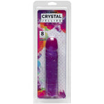 Crystal Jellies Classic Dong 8 Inch - Purple-Dildos & Dongs-OUR LAVENDER