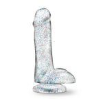 Naturally Yours - 6 Inch Glitter Cock - Sparkling Clear-Dildos & Dongs-OUR LAVENDER