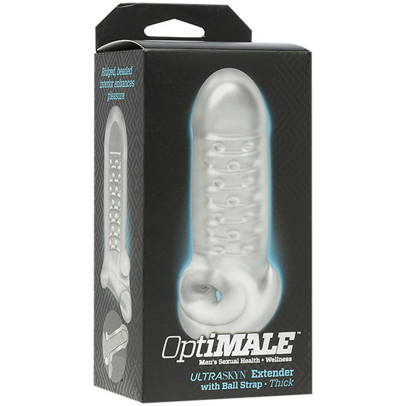 Optimale - Extender With Ball Strap - Thick - Frost-Penis Extension & Sleeves-OUR LAVENDER