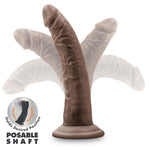 Dr. Skin Plus - 7 Inch Posable Dildo - Chocolate-Dildos & Dongs-OUR LAVENDER