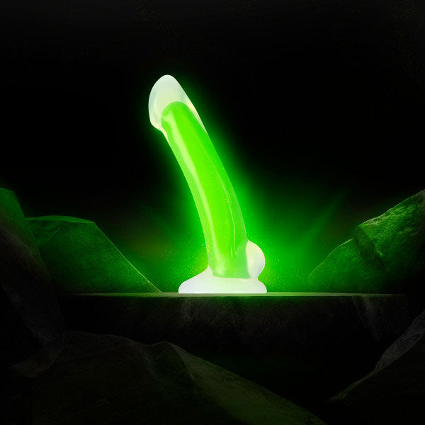 Neo Elite - Glow in the Dark - Omnia - 7 Inch Silicone Dual Density Dildo - Neon Green-Dildos & Dongs-OUR LAVENDER